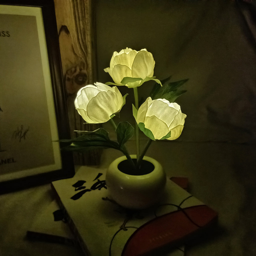 Artificial Flower Pot Home Lamp