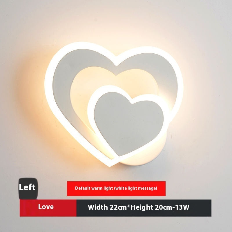 LED Heart-Shaped Lamp – Romantic Bedroom & Wall Decor Light for Cozy Vibes 💖