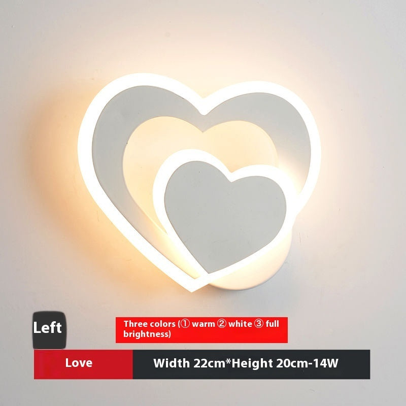LED Heart-Shaped Lamp – Romantic Bedroom & Wall Decor Light for Cozy Vibes 💖