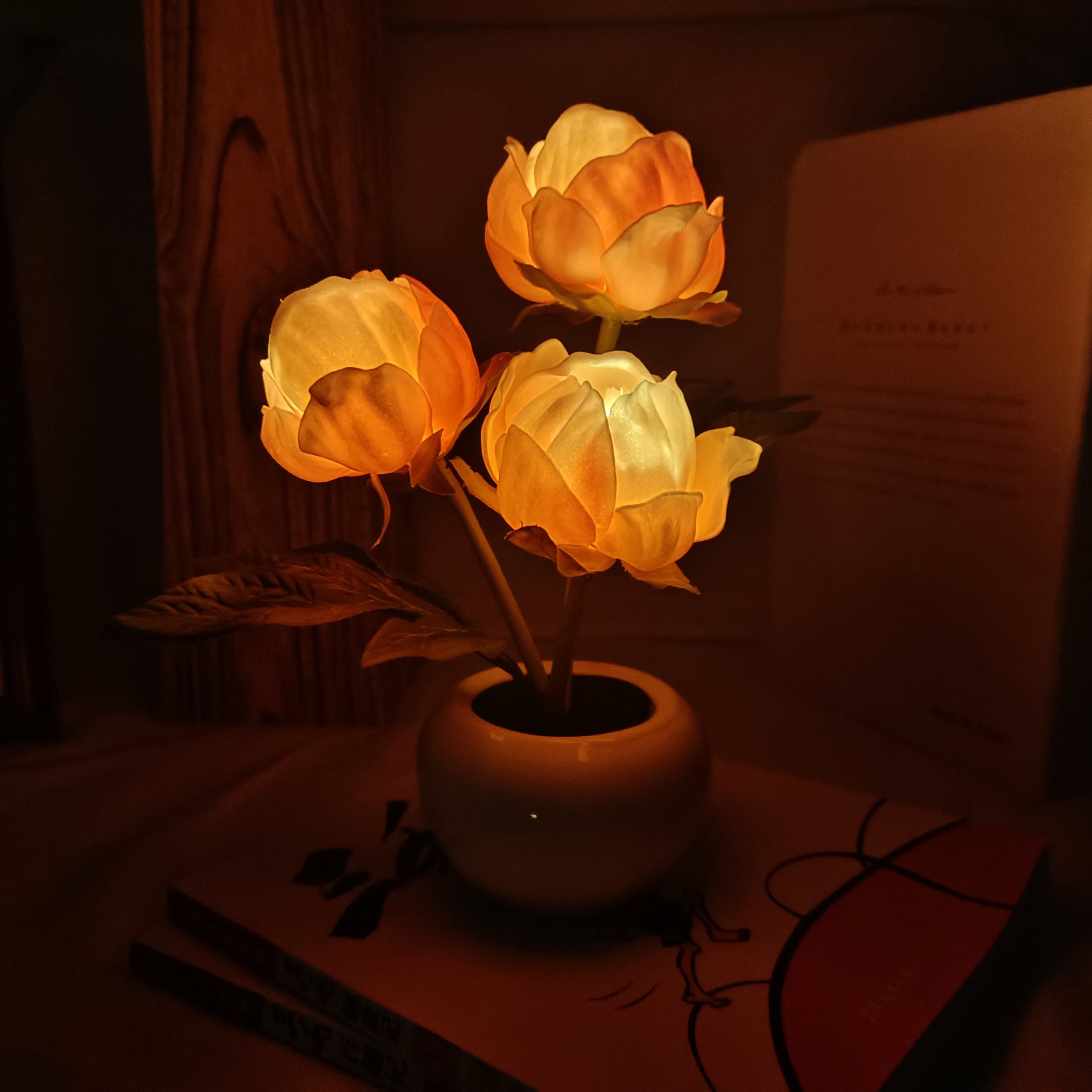 Artificial Flower Pot Home Lamp