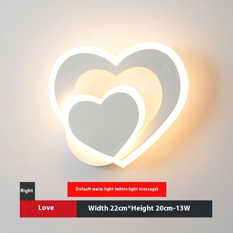 LED Heart-Shaped Lamp – Romantic Bedroom & Wall Decor Light for Cozy Vibes 💖